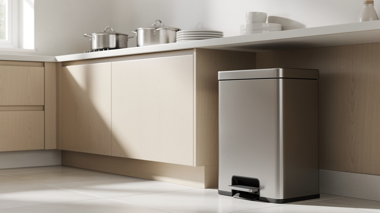 Grande poubelle de cuisine : quel volume choisir pour une famille